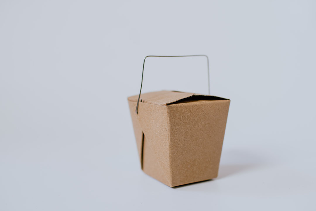 cardboard lunch box